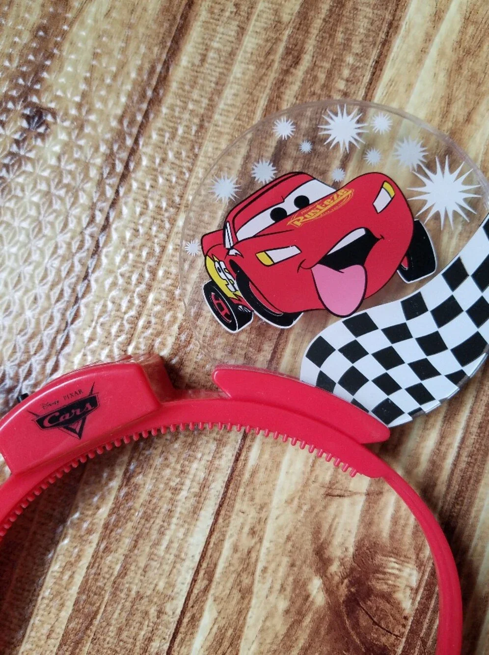Disney Parks Cars Land Lightning McQueen Light Up Mickey Ears Headband DCA - Picture 6 of 8